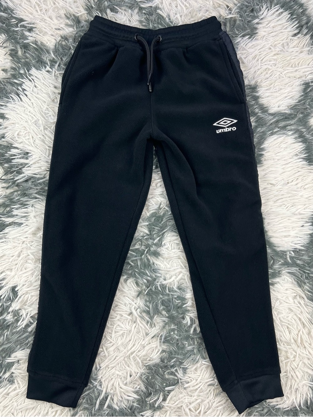 Umbro Kids Boys Black Fleece Sweatpant Joggers Size Small 6-7